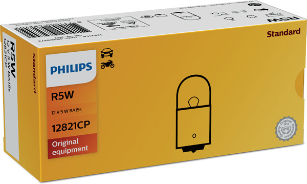 Bec Auxiliar R5W Ba15S 12V Set 10 Buc Philips [3]