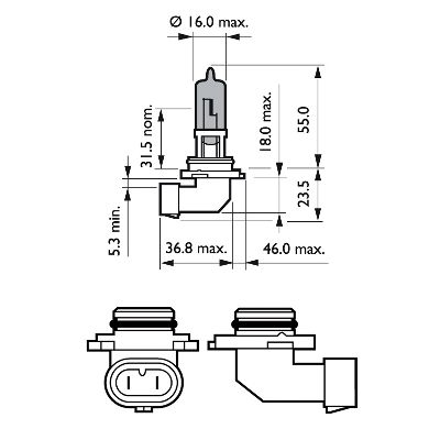 Bec Far Hb4 12V P22D 51W (Blister) White Vision Ultra Philips [3]