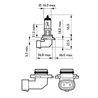 Bec Far Hb4 12V P22D 51W (Cutie) Vision Philips [3]