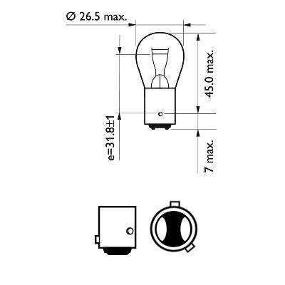 Set 2 Becuri Stop Frana P21/4W 12V (Blister) Philips [3]