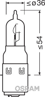 Bec Moto 12V S2 35/35 W Original Osram [2]