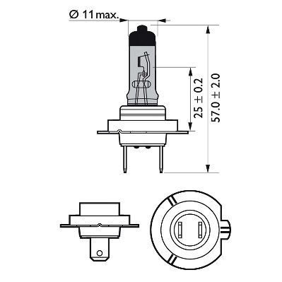 Bec Moto H7 Crystal Vision Ultra 12V 55W (Blister) Philips [3]