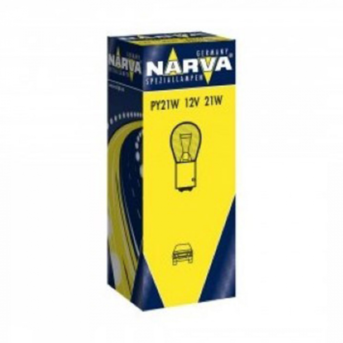 Bec Semnalizare 12V Py21W Galben Set 10 Buc Narva [1]