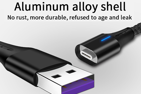 Cablu date incarcare 2in1 fast charge 3.0 USB la micro  USB TYPE-C 1.5M 5A rosu [7]