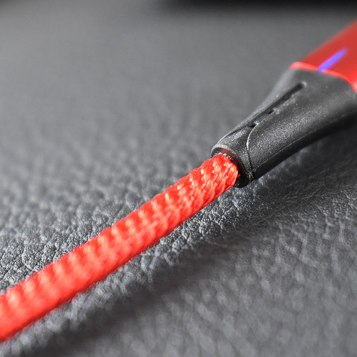 Cablu date incarcare 2in1 fast charge 3.0 USB la micro  USB TYPE-C 1.5M 5A rosu [2]