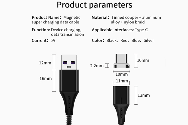 Cablu date incarcare 2in1 fast charge 3.0 USB la micro  USB TYPE-C 1.5M 5A rosu [6]
