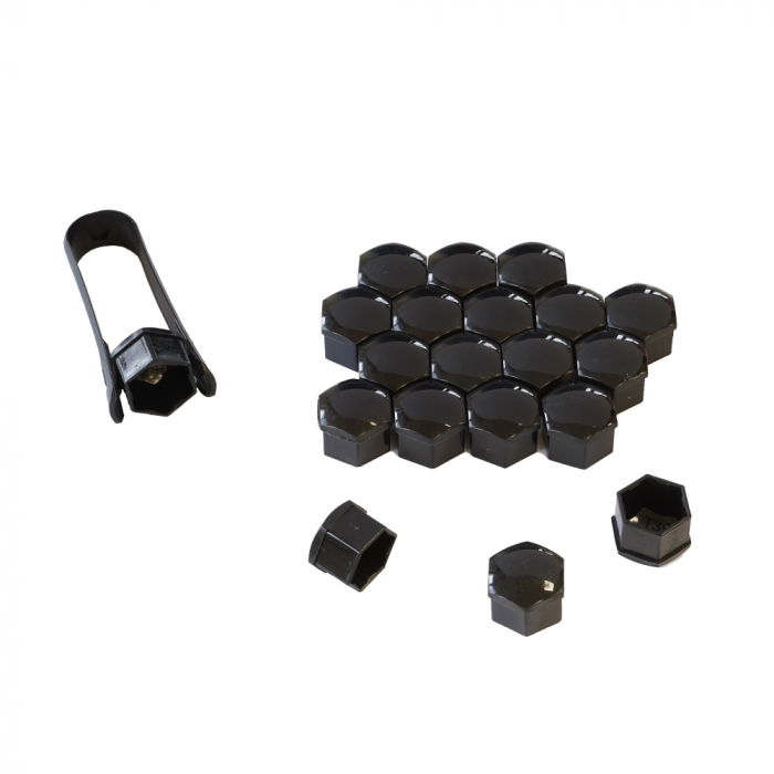 Capac prezoane 21 MM negru Set 20 buc+CLESTE [2]
