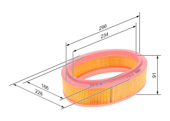 Filtru aer LOG./SAND.1.4./1.6 BOSCH 1 457 433 311 [2]