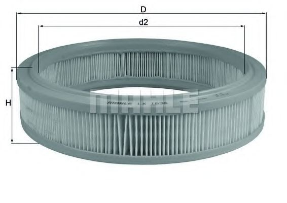 Filtru aer MAHLE ORIGINAL LX 1638 [1]