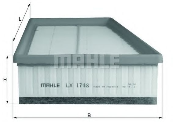 Filtru aer MAHLE ORIGINAL LX 1748 [1]