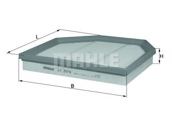 Filtru aer MAHLE ORIGINAL LX 2074 [1]