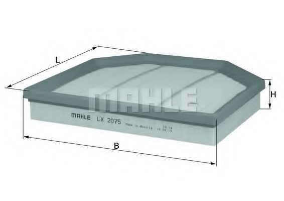 Filtru aer MAHLE ORIGINAL LX 2075 [1]