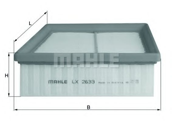 Filtru aer MAHLE ORIGINAL LX 2633 [1]