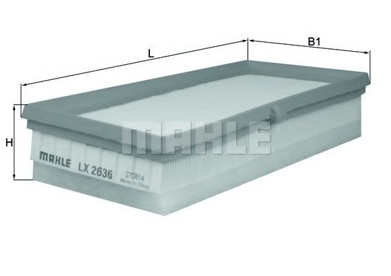 Filtru aer MAHLE ORIGINAL LX 2636 [1]