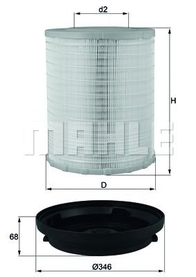 Filtru aer MAHLE ORIGINAL LX 3480KIT [1]