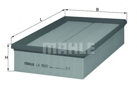 Filtru aer MAHLE ORIGINAL LX 3502 [1]