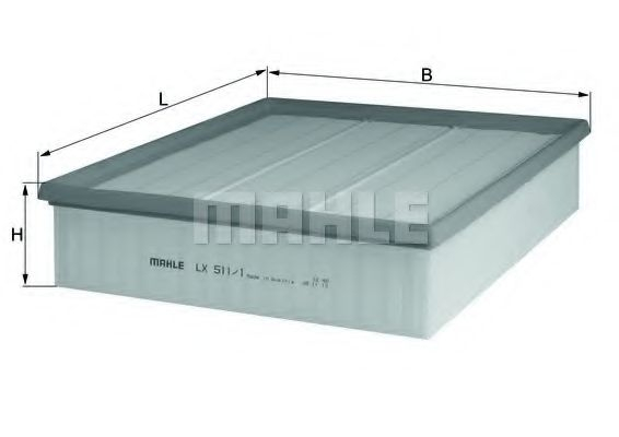 Filtru aer MAHLE ORIGINAL LX 511/1 [1]