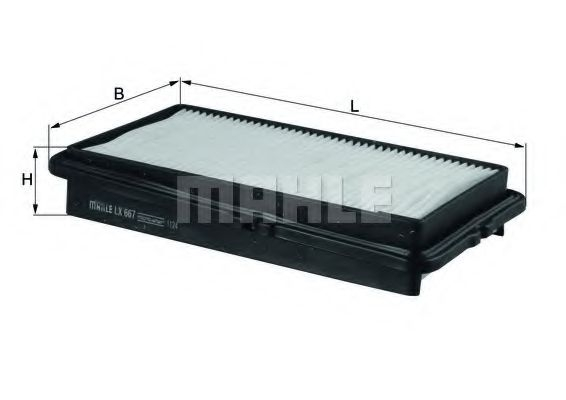 Filtru aer MAHLE ORIGINAL LX 667 [1]