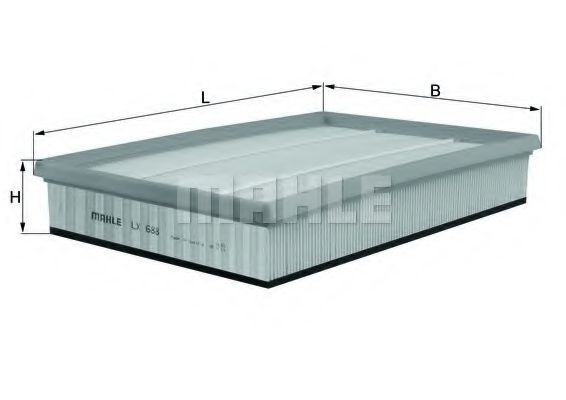 Filtru aer MAHLE ORIGINAL LX 688 [1]