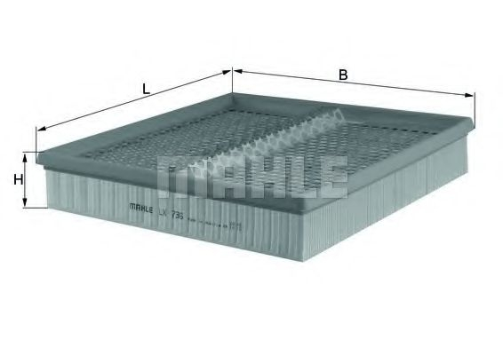 Filtru aer MAHLE ORIGINAL LX 736 [1]