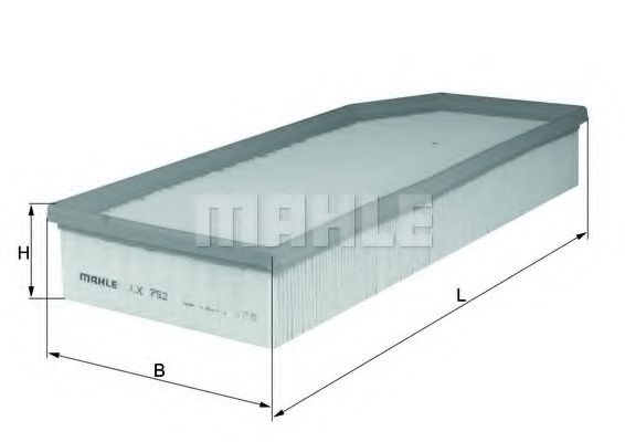 Filtru aer MAHLE ORIGINAL LX 752 [1]