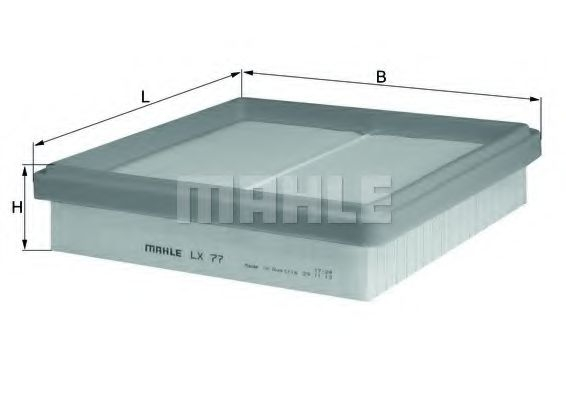 Filtru aer MAHLE ORIGINAL LX 77 [1]