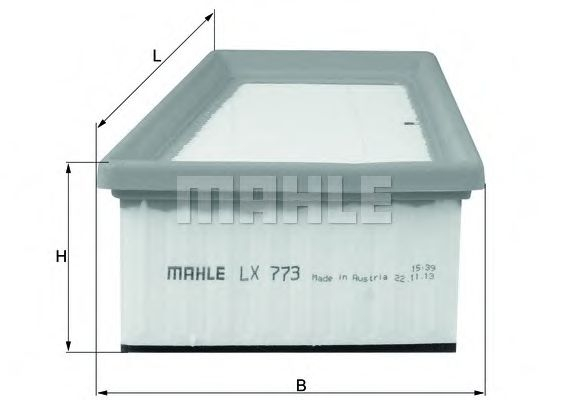 Filtru aer MAHLE ORIGINAL LX 773 [1]