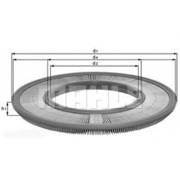 Filtru aer MAHLE ORIGINAL LX 91 [1]