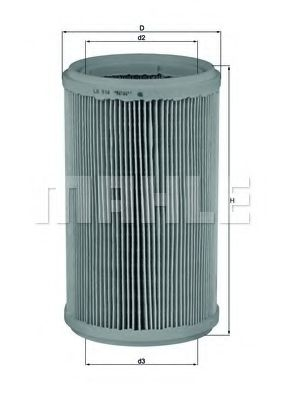 Filtru aer MAHLE ORIGINAL LX 914 [1]