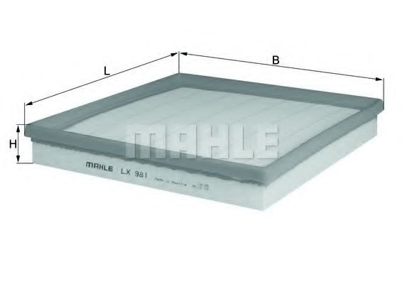 Filtru aer MAHLE ORIGINAL LX 981 [1]