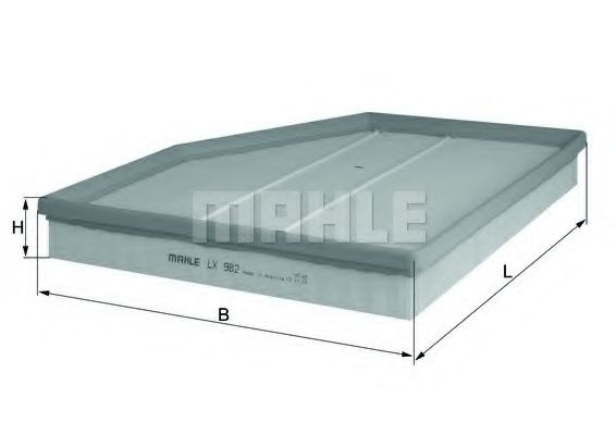 Filtru aer MAHLE ORIGINAL LX 982 [1]