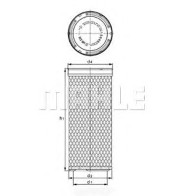 Filtru aer secundar MAHLE ORIGINAL LXS 223 [1]