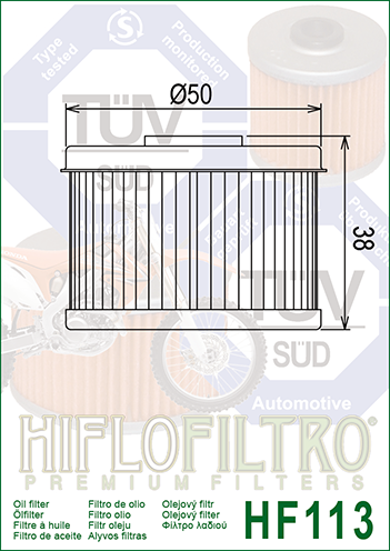 Filtru de ulei HIFLOFILTRO HF113 [2]