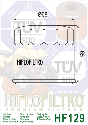 Filtru de ulei HIFLOFILTRO HF129 [2]