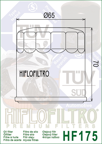 Filtru de ulei HIFLOFILTRO HF175 [2]