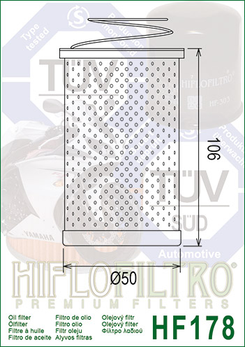 Filtru de ulei HIFLOFILTRO HF178 [2]