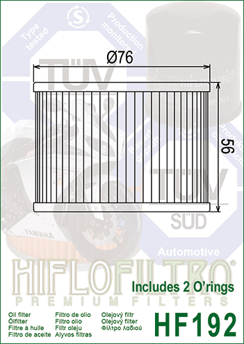 Filtru de ulei HIFLOFILTRO HF192 [2]