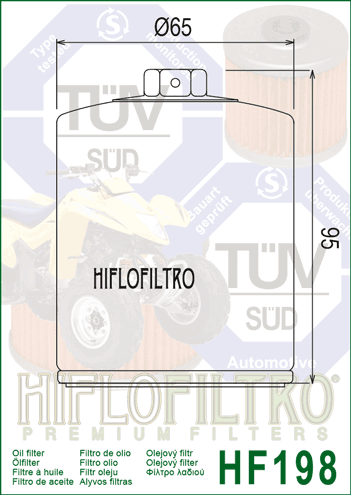 Filtru de ulei HIFLOFILTRO HF198 [2]