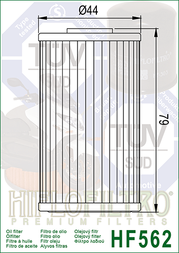 Filtru de ulei HIFLOFILTRO HF562 [2]