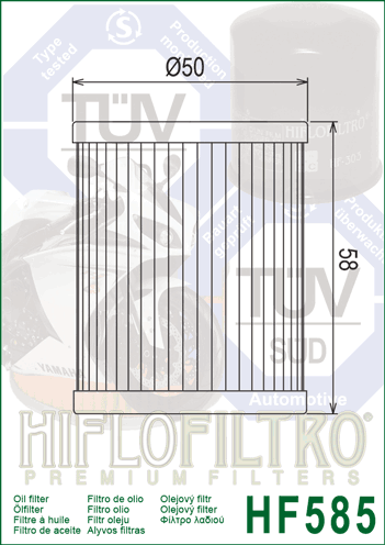 Filtru de ulei HIFLOFILTRO HF585 [2]