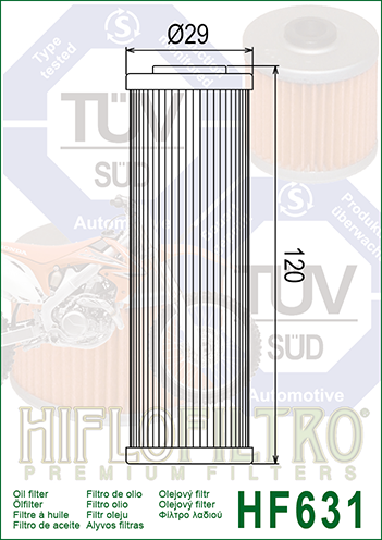 Filtru de ulei HIFLOFILTRO HF631 [2]