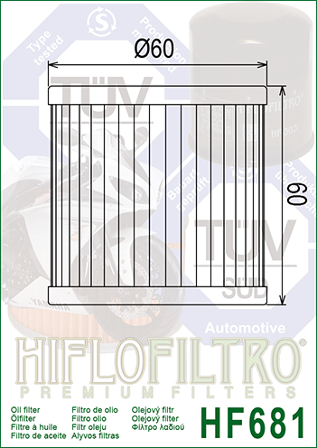 Filtru de ulei HIFLOFILTRO HF681 [2]