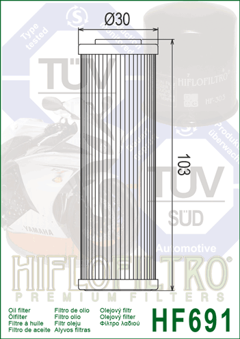Filtru de ulei HIFLOFILTRO HF691 [2]