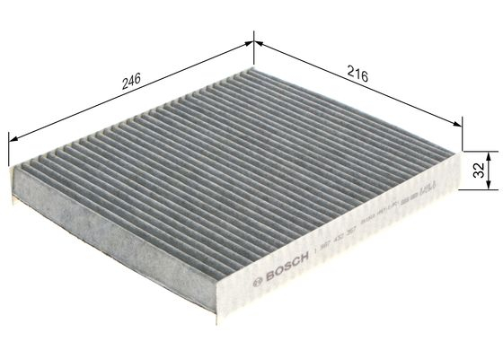 Filtru habitaclu C.A. BOSCH 1 987 432 357 [6]