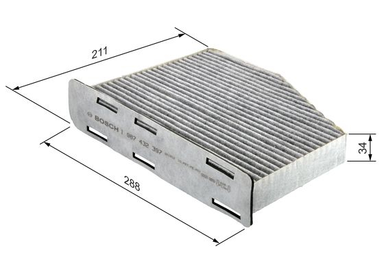 Filtru habitaclu C.A. BOSCH 1 987 432 397 [4]