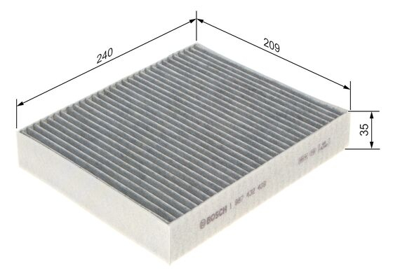 Filtru habitaclu C.A. BOSCH 1 987 432 409 [5]