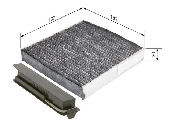Filtru habitaclu LOG./SAND. BOSCH 1 987 435 501 [4]