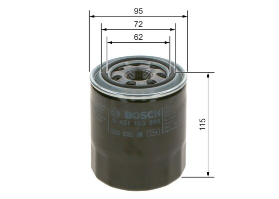Filtru ulei BOSCH 0 451 103 366 [4]