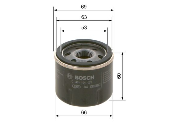 Filtru ulei LOG./SAND.1.2 16v BOSCH 0 451 104 025 [5]