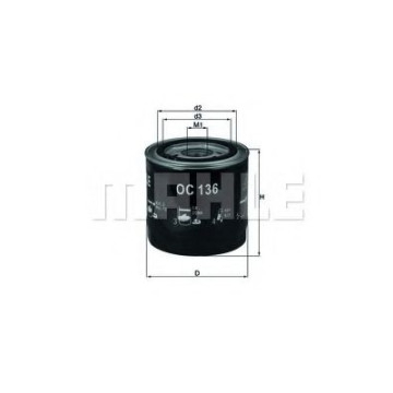 Filtru ulei MAHLE ORIGINAL OC 136 [1]